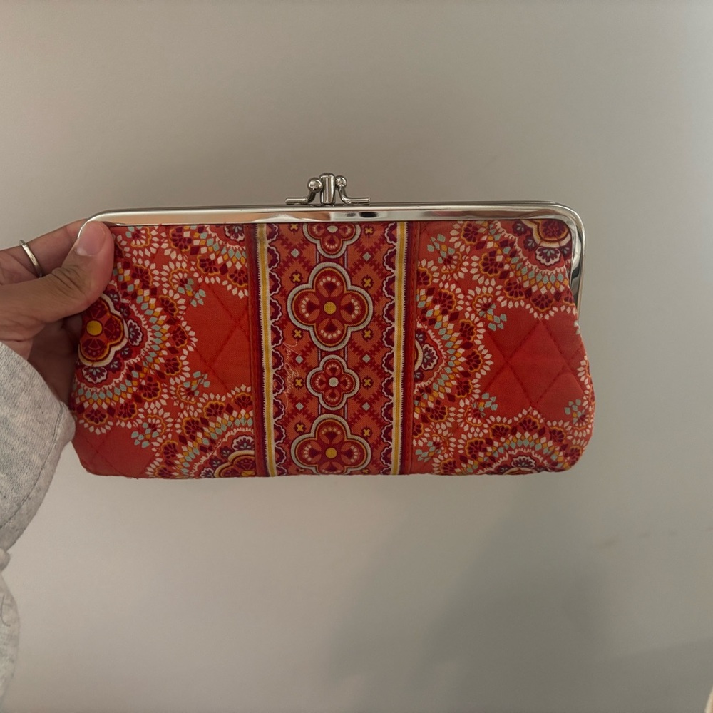Vera Bradley Orange Floral Clutch